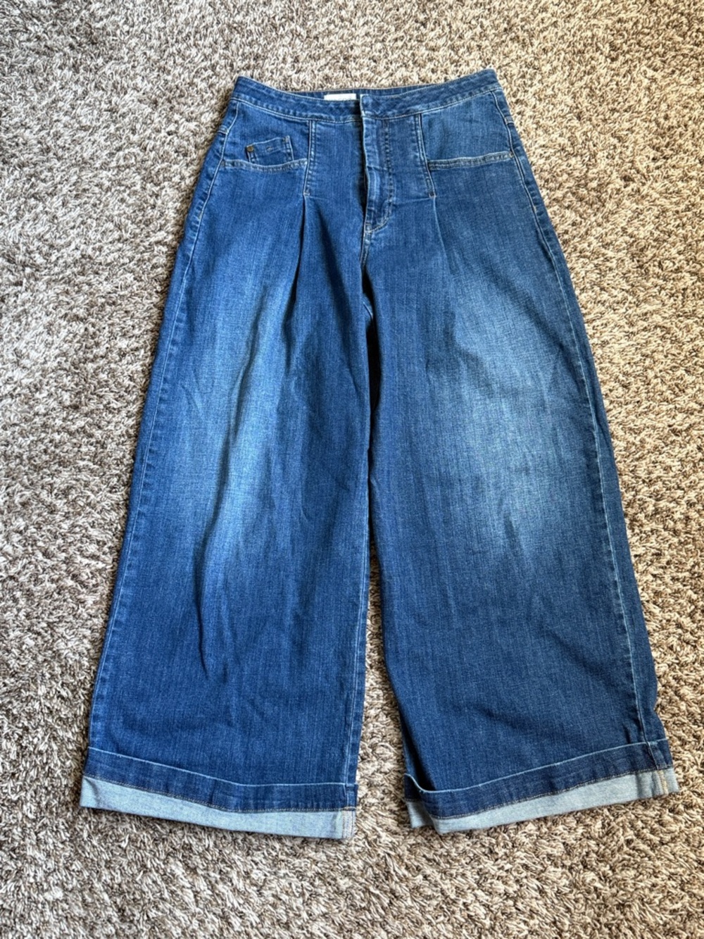 Anthropologie Wide Leg Women’s Jeans in Medium Blue - Classic Denim